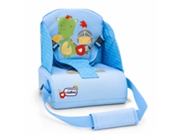 Cadeira De Refeição De Viagem Asalvo Booster Cuscus - Dobrável, Arnês, Bolso - Camaleão Azul