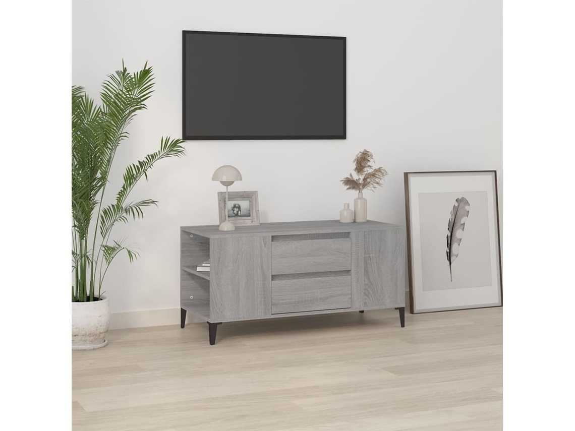Vidaxl Móvel Para Tv 102x44,5x50 Cm Derivados Madeira Cinzento Sonoma