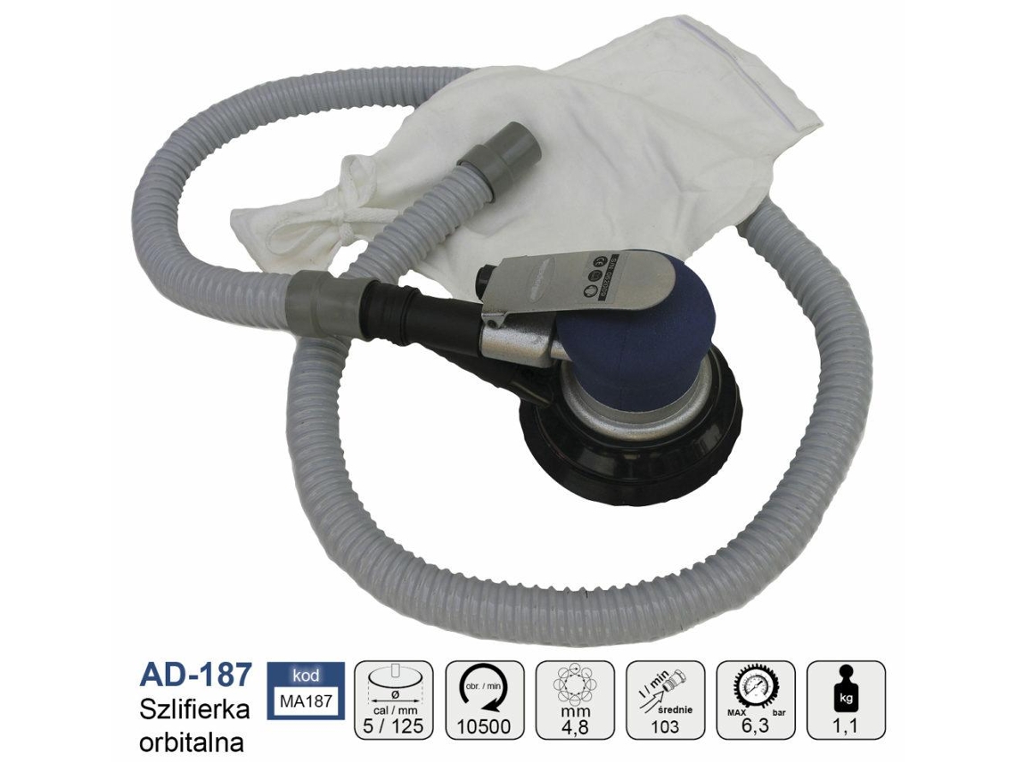 Lixadeira pneumática excêntrica 125mm Ad 187 Adler