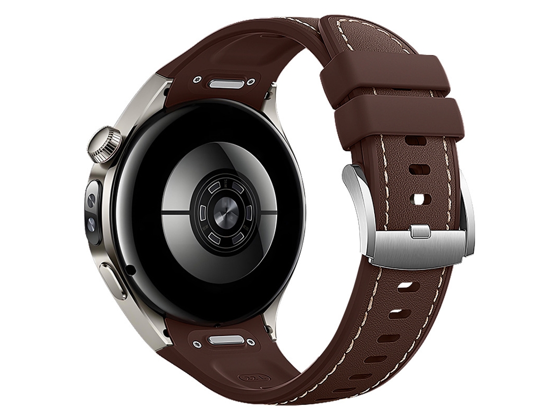 Pulseira de Couro e Silicone para Huawei Watch 42mm castanho HEXINYIGJLY