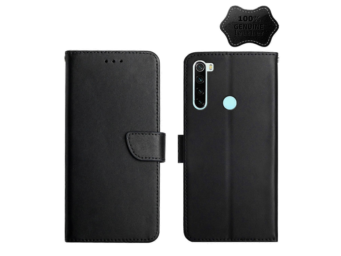 Capa De Celular Dobrável Horizontal Em Couro Resistente A Impressões Digitais Para Xiaomi Redmi Note 8