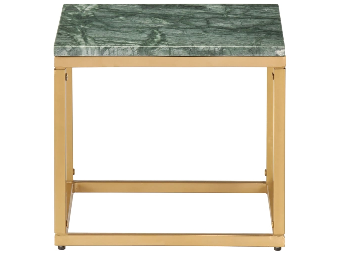 Mesa de Centro 40x40x35cm Pedra Mármore Verde MAISON EXCLUSIVE
