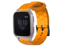 Lurelia Pulseira De Silicone Cor Sólida Com Padrão Futebol 20 Mm, Compatível Garmin Venu Sq (amarela)