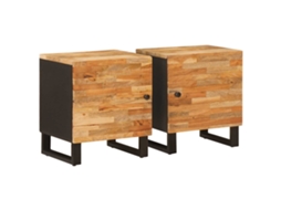 Vidaxl Armário De Cabeceira 2 Pcs Castanho 40 X 33 X 46 Cm
