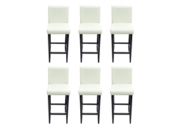 Bar Stool, Bar Stools Vidaxl Branco Couro Artificial (n/a)