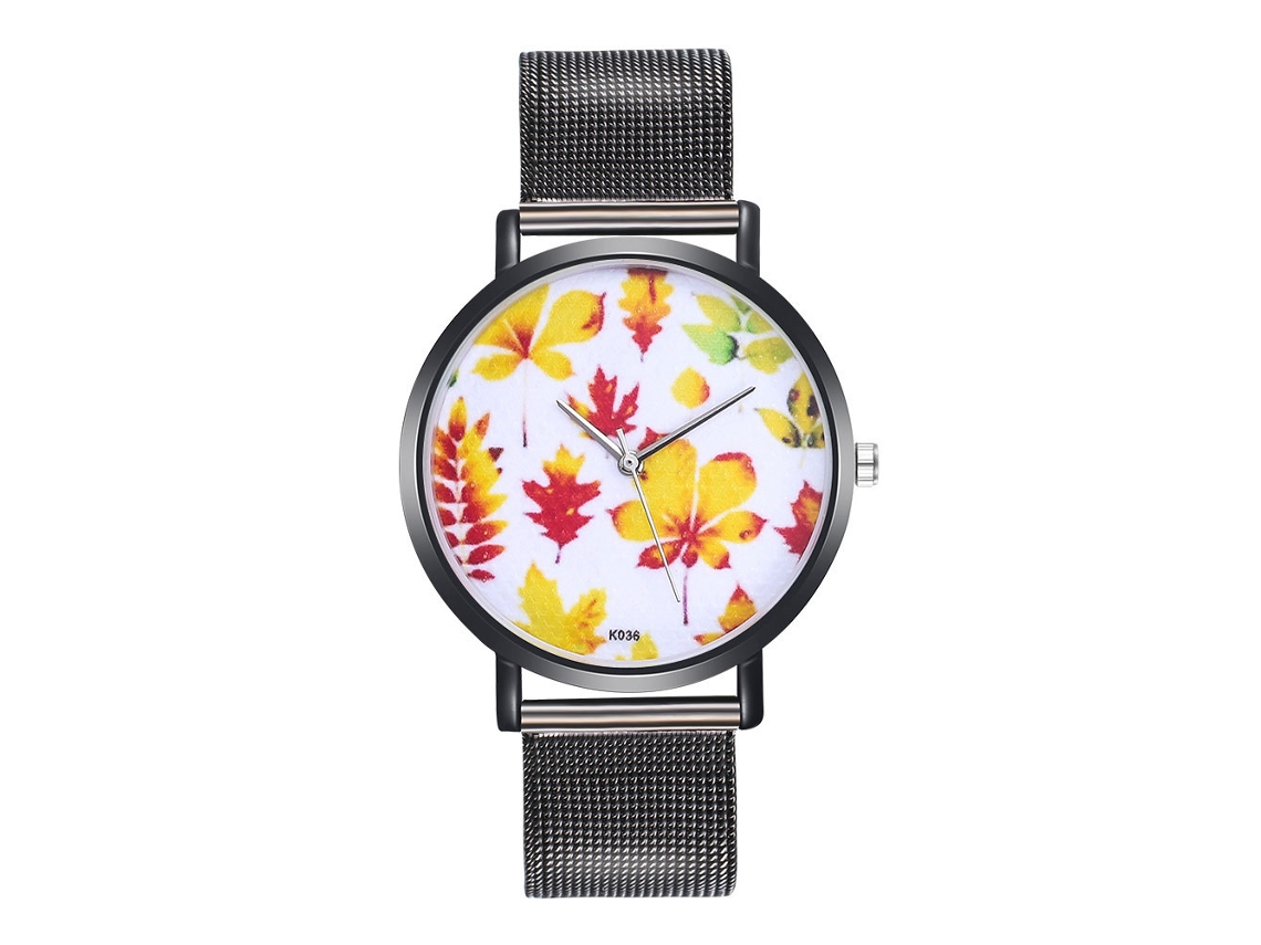 Reloj De Cuarzo Unisex Con Correa De Malla Zhoulianfa K036-w Negro
