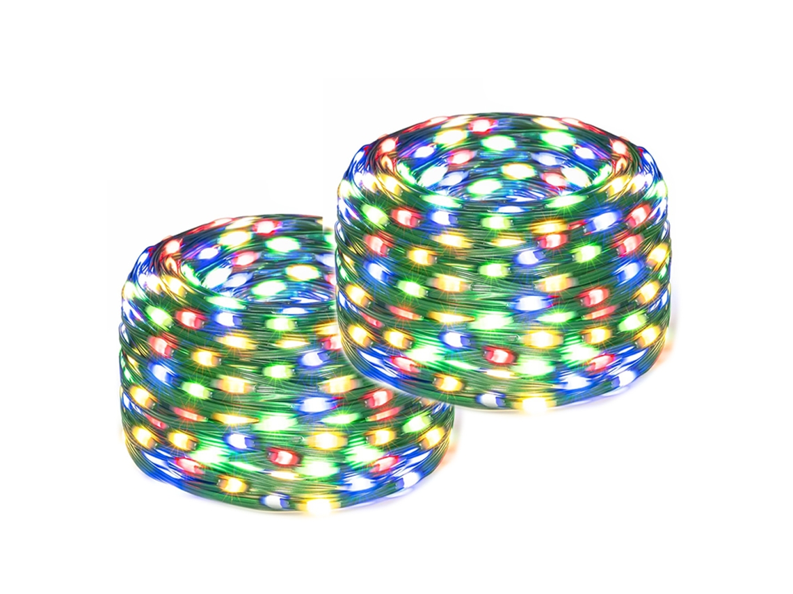 Luzes de Fadas Solares de 2 Pacotes Luzes de Jardim Impermeáveis Movidas a Energia Solar Luz de Decoração para Acampamento