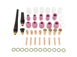 Kit De Acessórios Para Soplete De Soldadura: 49 Peças Com Lente De Gás, Bicos De Alumina E Pinças
