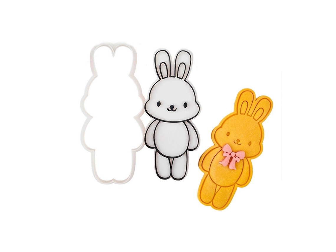 Formas De Biscoito Em Formato De Coelho, Com Estampa De Animais De Desenho Animado, Cortador De Biscoitos, Carimbo Para Biscoitos De Fondant, Utensíli