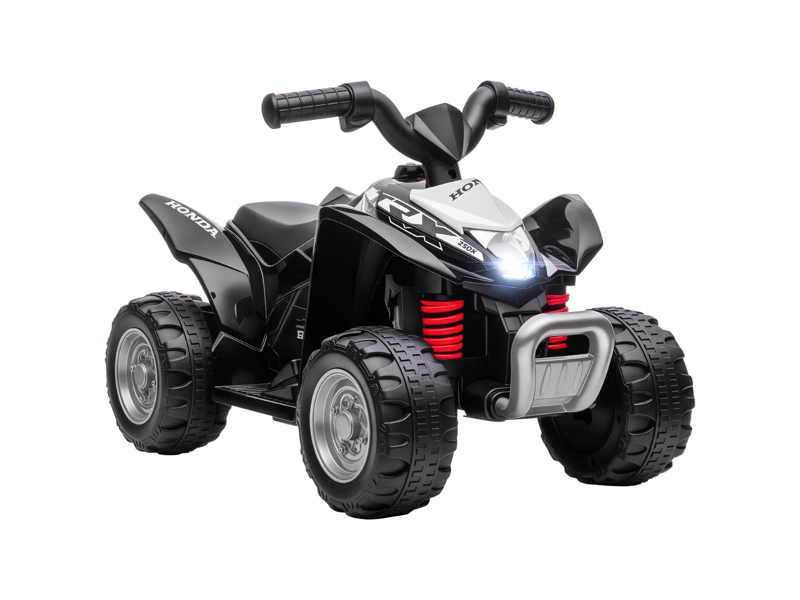 Quad Elétrico 6v, 2,8km/h, Led, 1,5-3 Anos, 65,5x38,5x43,5cm, Preto