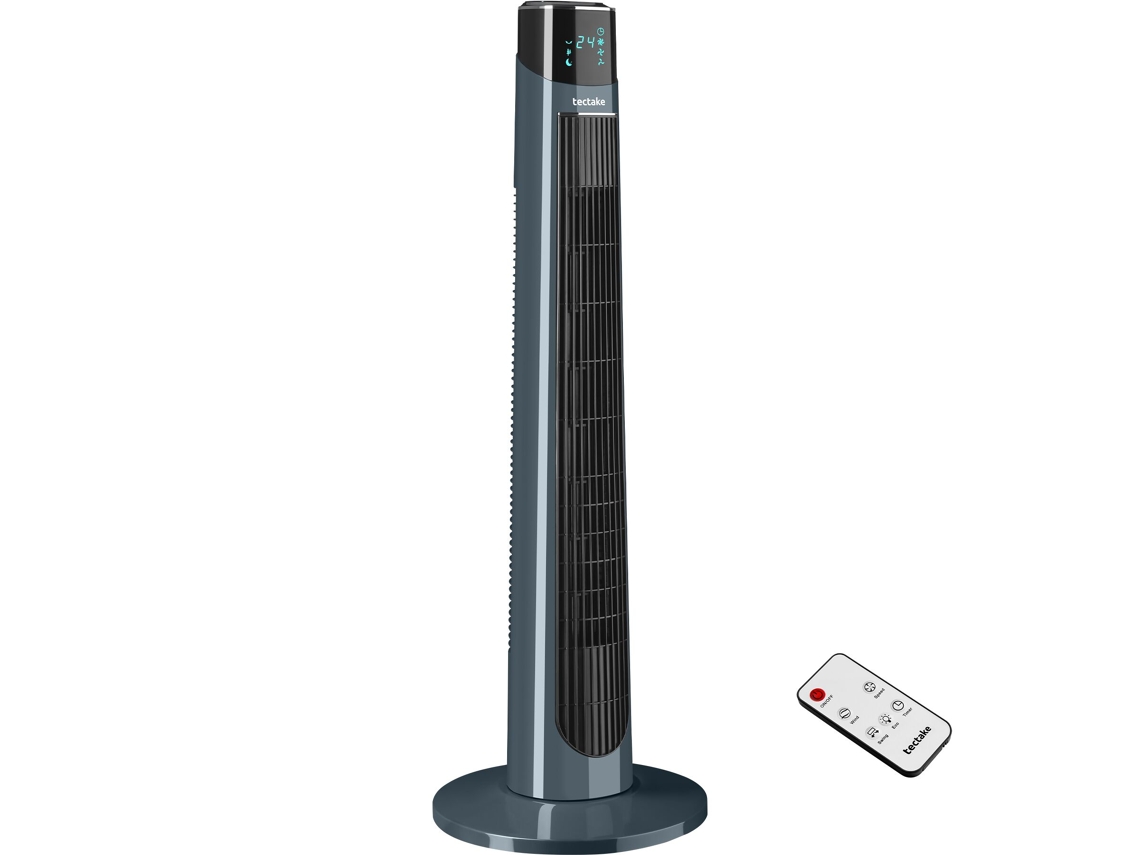 Tectake Silent Tower Fan 3 Modes, Timer, Modern Design 32x93cm