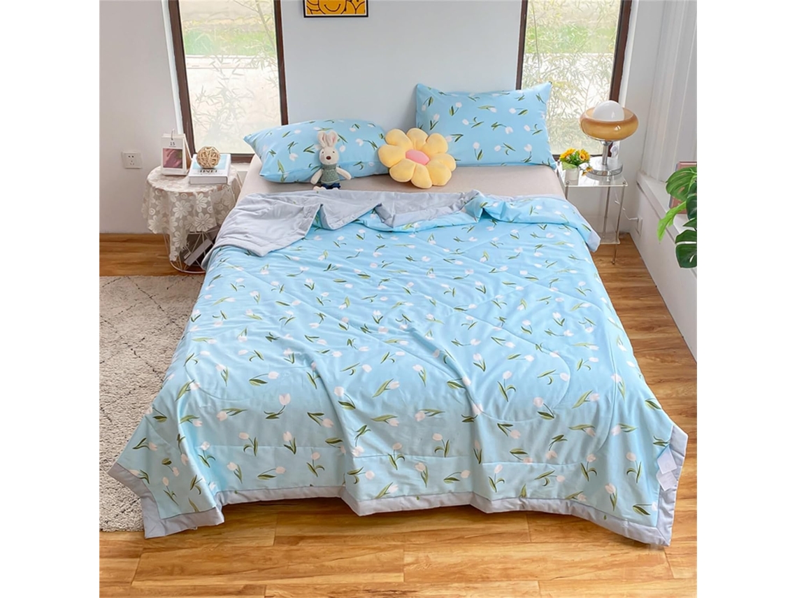 Colcha Acolchoada Fansu 2 5 Tog em Algodão para Cama Ideal Ar Condicionado com Enchimento de Sofá e Estampa Fl