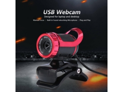 Webcam De Mesa Usb 2.0 Com Microfone Para Pc Notebook Câmera Web Vermelha Web Cam