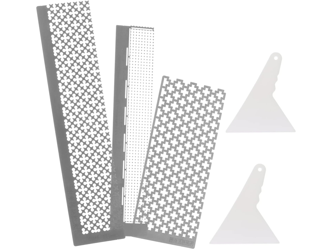 Conjunto De 6 Réguas De Malha De Aço Inoxidável Tofficu Para Desenho