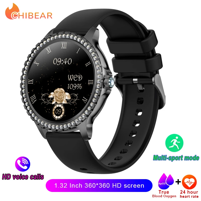 Smartwatch com Tela Amoled Hd de 1,32 Polegadas (360*360). MDUG (preto)