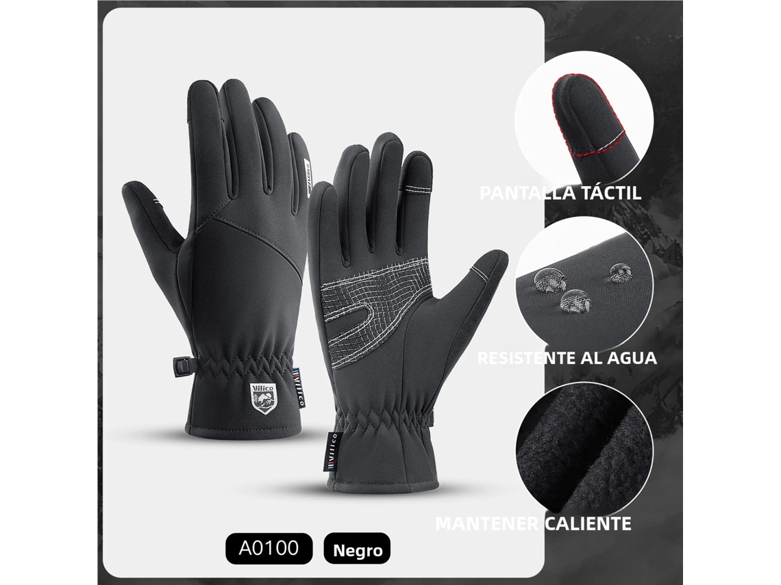 Luvas de Ciclismo de Inverno MDUG impermeáveis para homem, com tela sensível ao toque, couro macio, antiderrapantes e quentes