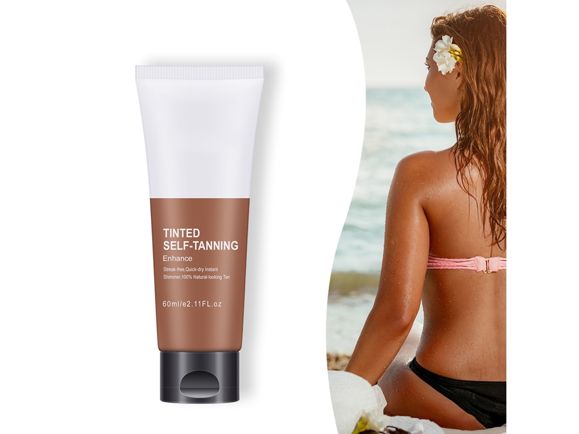 Crema Auto Bronceadora 60ml Para Piel Bronceada Oscura, Efecto Natural Y Duradero 4-7 Días, Todos Los Tipos De Piel