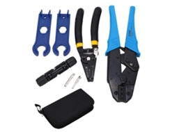 Kit De Ferramentas De Crimpagem Solar Multifuncional Com Chave, Conectores E Acessórios Para Energia Solar E Eólica