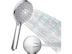 Ducha de Mão de Alta Pressão com 6 Modos de Rega, Bico Antiobstrução e Material Abs Resistente