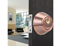 Ssrgv Aço Inoxidável Único Cilindro De Segurança Anti Roubo Fechadura Da Porta Do Quarto Com Chaves (bronze)