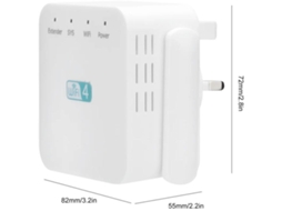 Repetidor De 300m Com Extensor De Alcance De Amplificador De Sinal De Antena Dupla Branco 100 240v Yizhood (branco)