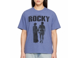 Rockinstone Rocky Movie Poster Heather Light Blue Adult T-shirt Size:m