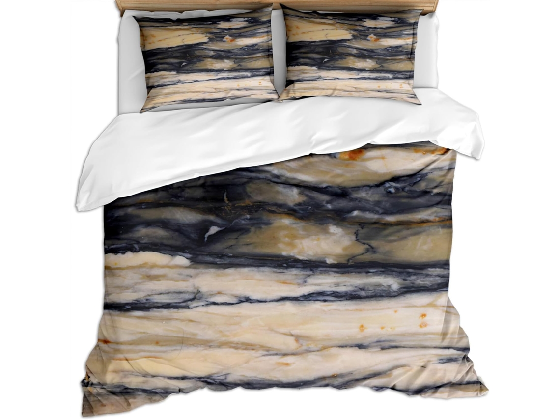 Capa de Edredom com 2 Fronhas 65x65cm em Microfibra Fronha 240x260cm,