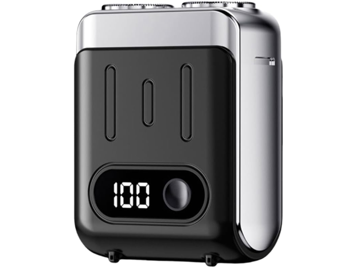 Barbeador Elétrico Portátil para Viagem com Visor Digital, Ideal para Barba, Aparelho de Barbear e Viagens. SFUSHOS