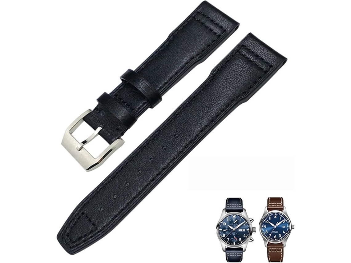 Pulseira de couro de 20 mm para relógio com alta qualidade confortável e resistente S/MARCA