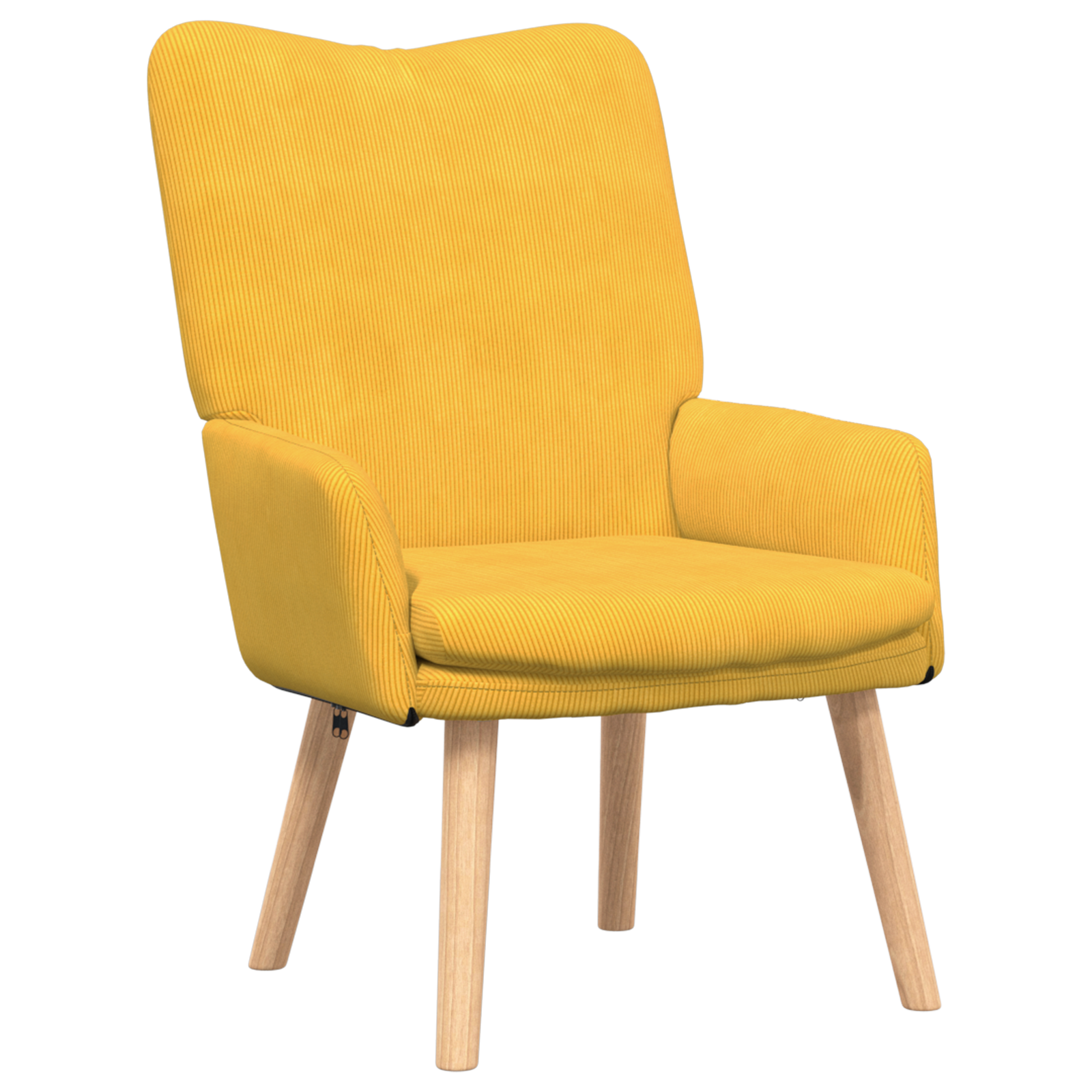 Conjunto 1 Poltrona Vidaxl Amarelo Tecido (63 X 67 X 94 Cm)