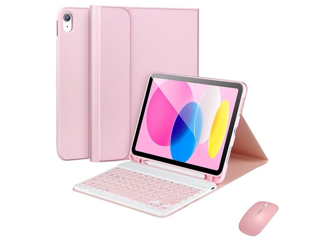 Lurelia Capa Com Teclado Bluetooth Para Ipad 9.7 2017/2018 Com Suporte Para Caneta Com Rato