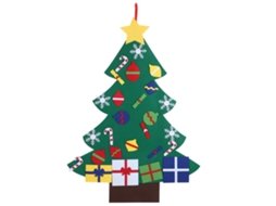 Kit de Árvore de Natal de Feltro DIY com Ornamentos para Crianças Tipo B