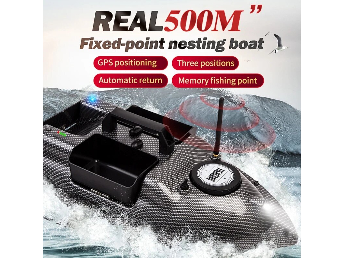 Zanlure V18 Barco Isca Inteligente Gps 3 Compartimentos 12000mah 500m Ponto Fixo Lcd Controle Remoto Posicionamento Retorno Automático