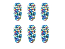 Adesivo De Strass Ab Irregular Com 6 Grade, Rivet E Pérolas Para Manicure Diy, Ferramenta De Arte De Unhas Sz15