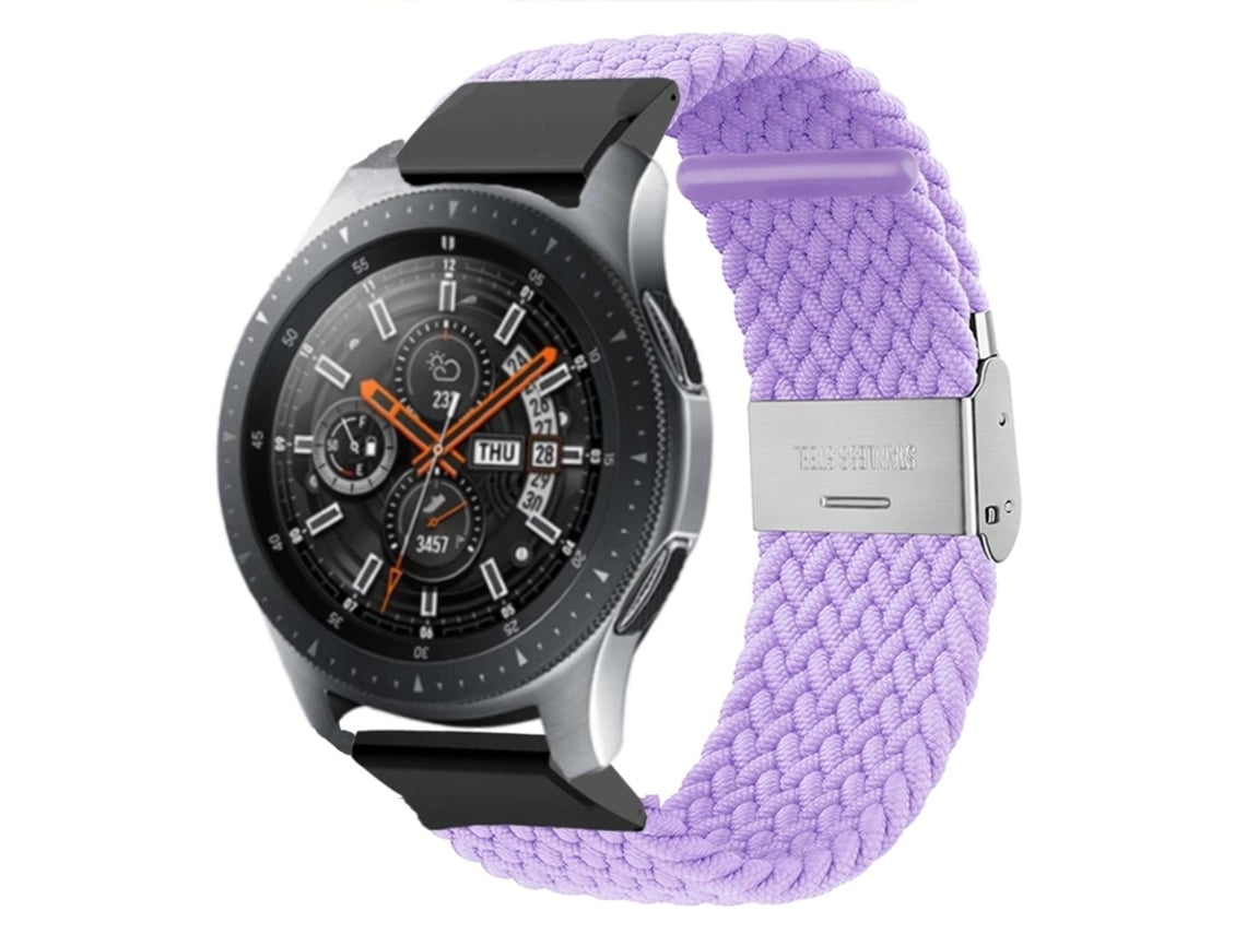 Bracelete Pulseira Entrançada Flexível Para Garmin Fenix 7 Standard Edition Roxo Vledary