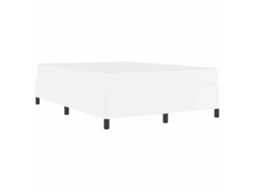 Conjunto 1 Estrutura Da Cama Vidaxl Branco Tecido (160 X 200 Cm)