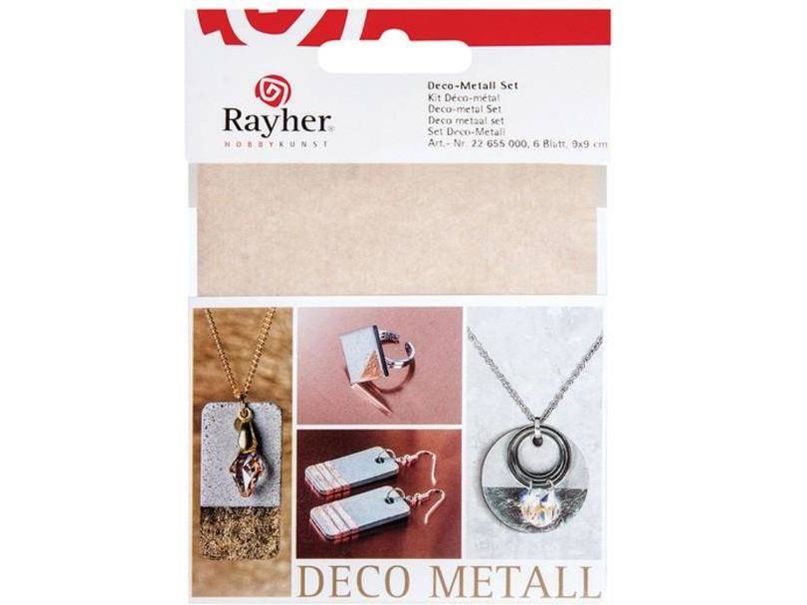 Folhas RAYHER (Dourado - Metal - 9x9 cm)