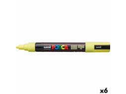 Marcador De Tinta Acrílica Amarela Posca Pc 5m 1,8 2,5 Mm Olysi Shop (6 Unidades)