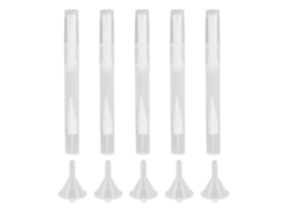 5 conjuntos caneta de óleo para unhas vazia transparente pincel fibra de náilon recarregável portátil S/MARCA