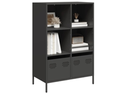 Vidaxl Móvel Alto 68x39x103,5 Cm Aço Preto