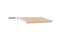 Vidaxl Toldo Retrátil Elétrico Azul E Laranja 3 X 2,5 M