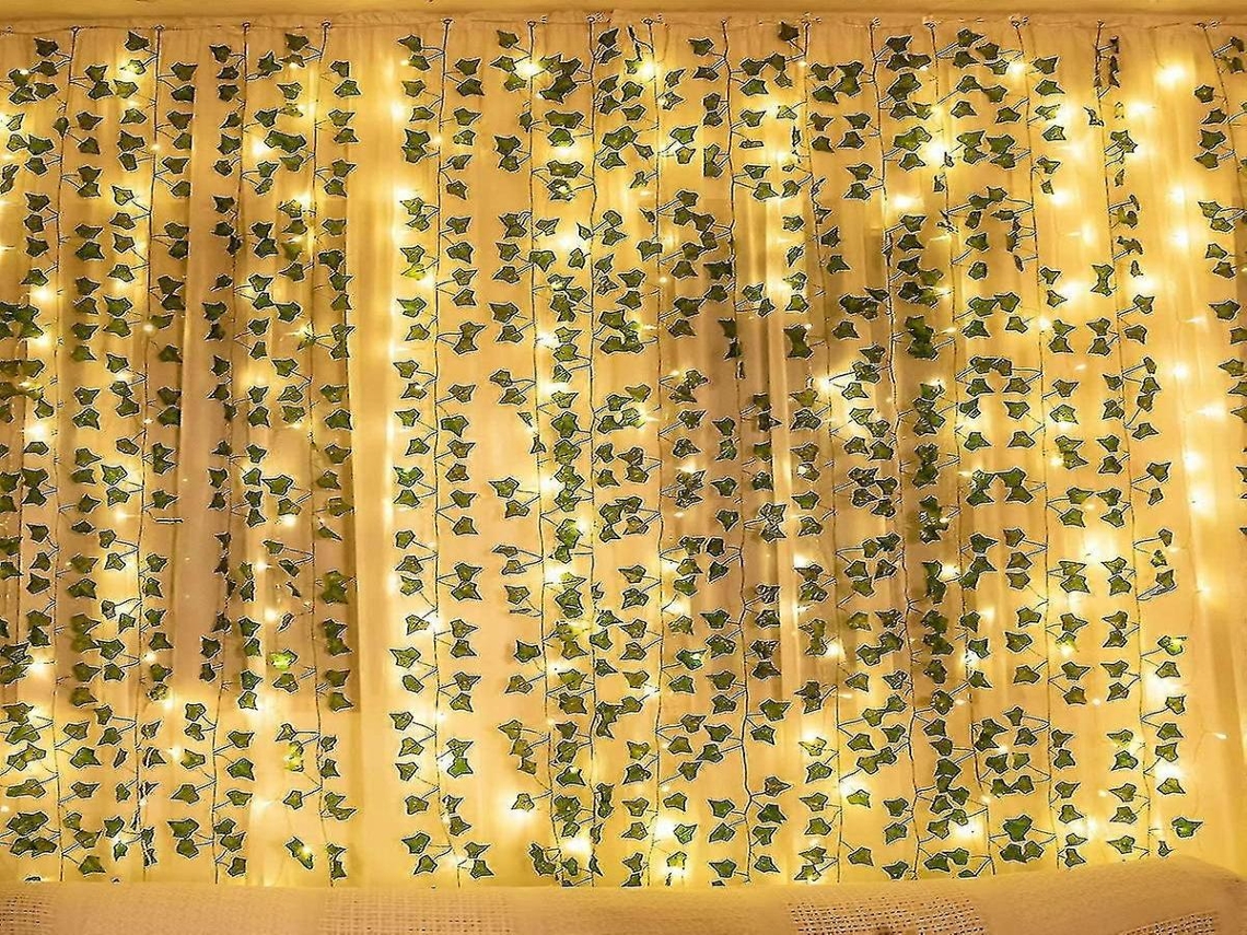 Guirlanda Artificial - 12 Peças - Verde, Plástico/tecido, 10m - Aspeto Realista - Para Interiores E Exterior E Casamentos | Lurelia