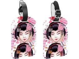 Conjunto De 2 Etiquetas Viagem E Bagagem Homens Mulheres, Feitas De Poliuretano Japonês