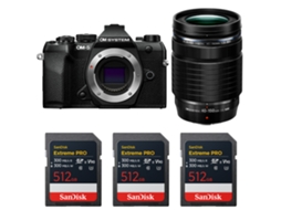 Om 5 Mark Ii Preto + 40 150mm F/4 Pro + 3 Sandisk 512gb Extreme Pro Uhs ii Sdxc + Ebook “20 Dicas para Fotos Que Impressionam” OM SYSTEM