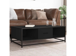Vidaxl Mesa De Centro 100x57x35 Cm Derivados De Madeira/metal Preto