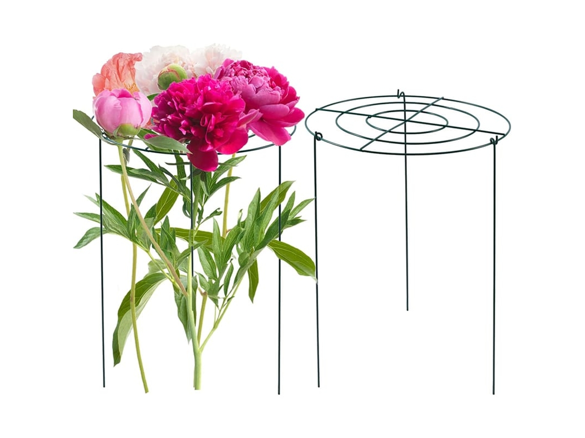 1 Pacote De Suporte Para Plantas Com Anel De 30x40 Cm E 3 Pernas, Adequado Para Plantas E Flores Ao Ar Livre (verde)