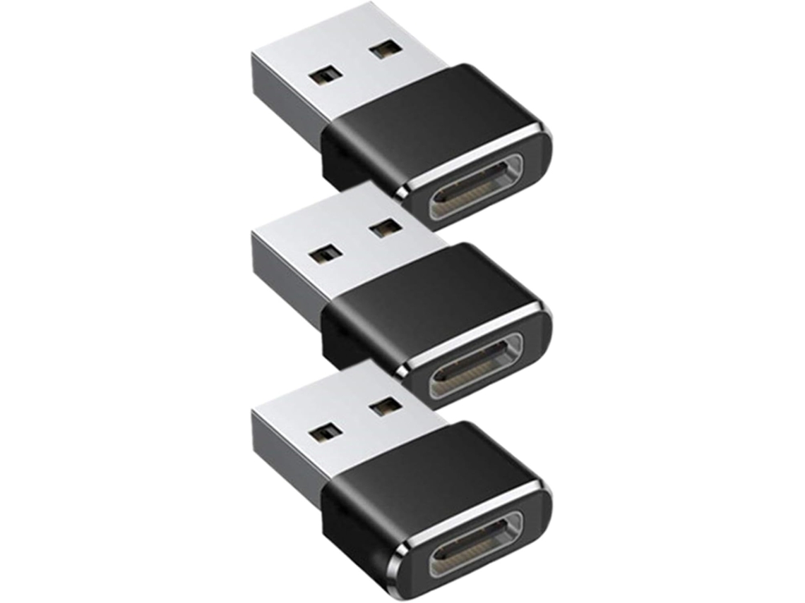 Adaptador Usb Para Tipo-c, Tipo-c - Macho De 3 Peças