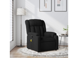 Vidaxl Poltrona De Massagem Reclinável Em Tecido Preto