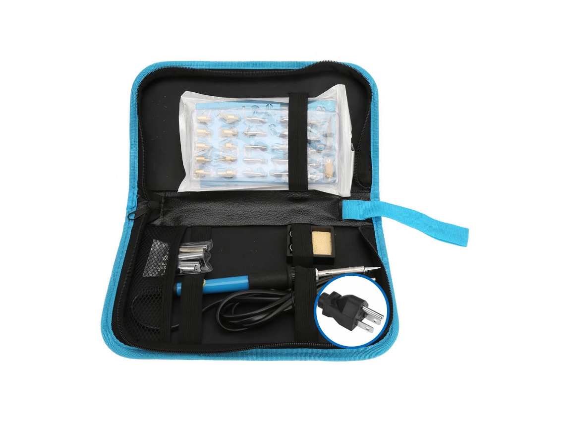 Kit De Soldador Eléctrico Ajustável Pluma De Queimadura Em Madeira Ferramenta De Gravura Pirografia