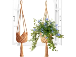 Suporte para Flores 2 Suportes Decorativos para Plantas Boho para Teto com Floreira Suspensa Janela e CHABERLU
